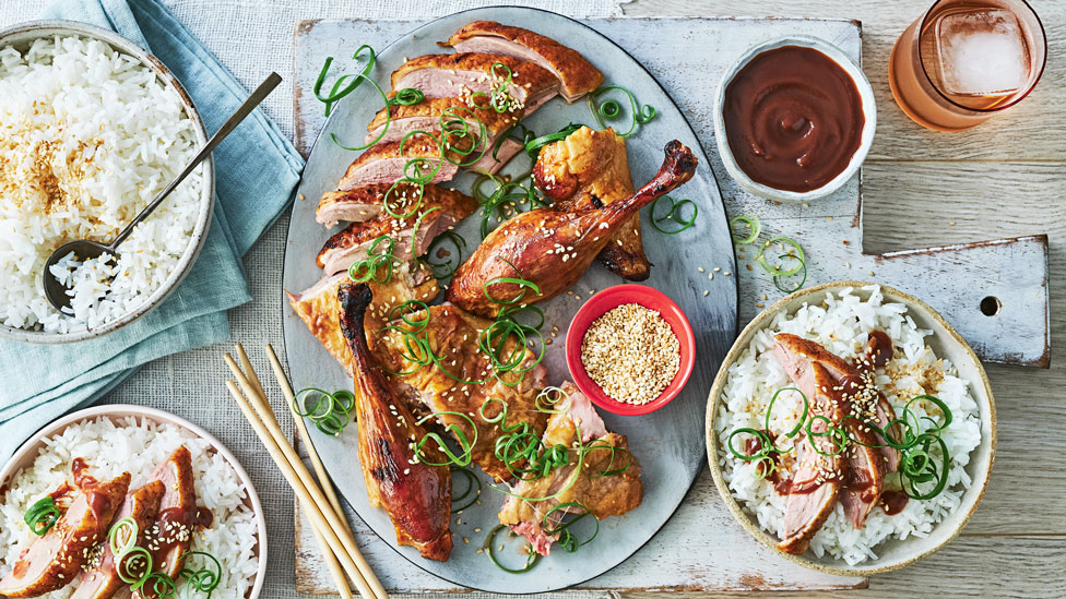 Roast duck with ginger and Chinese five spice