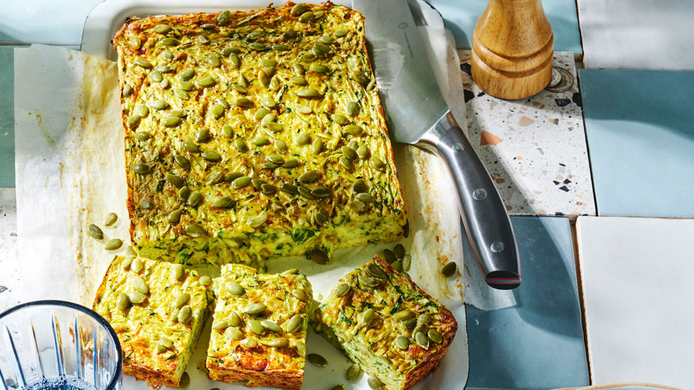 Curried zucchini slice