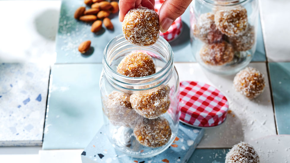 Mango and almond bliss balls