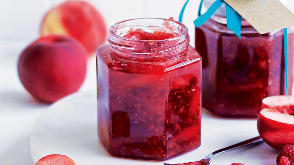 Peach Melba jam