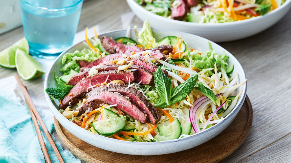 Sesame beef summer salad