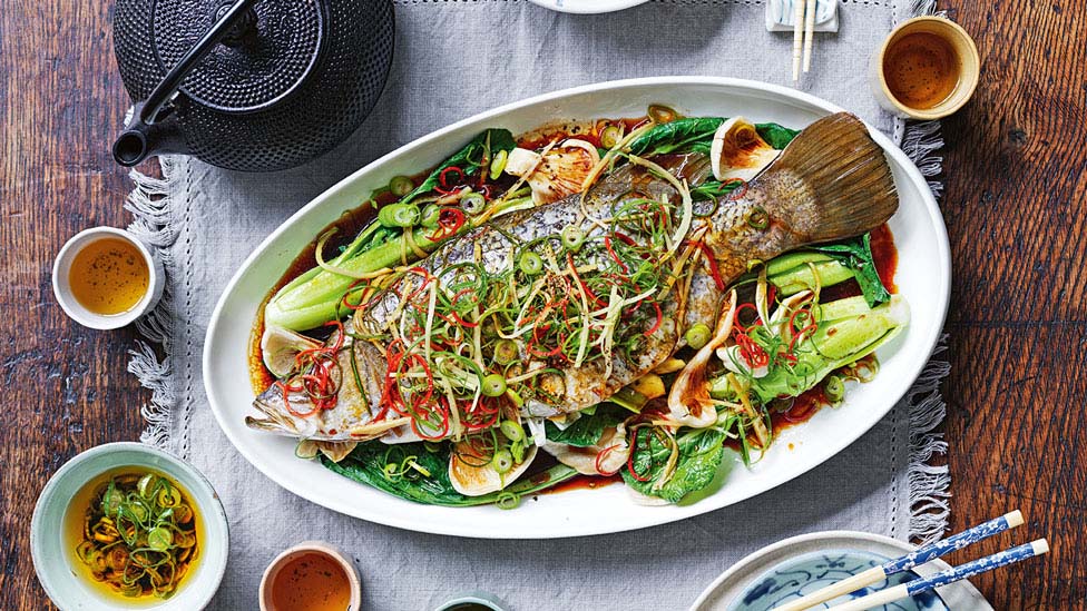 Tasia and Gracia’s Steamed Whole Fish with Ginger and Shallots 