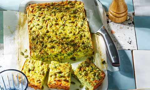 Curried zucchini slice