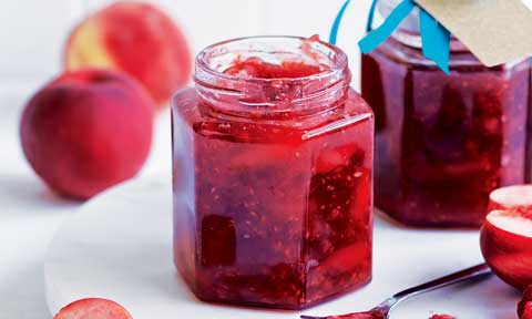 Peach Melba jam