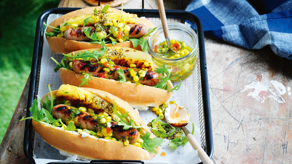 BBQ Chicken Sliders recipe with Charred Corn Relish