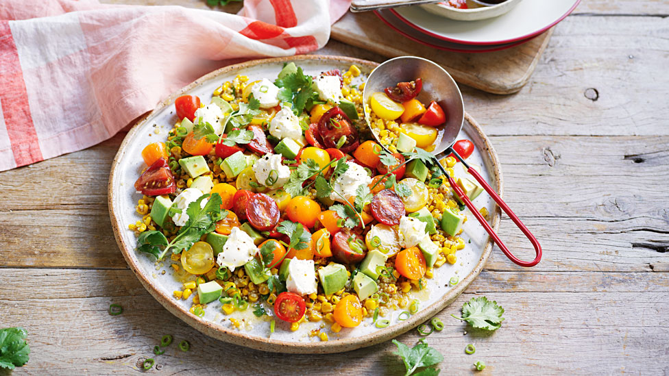 Curtis Stone’s Tomato Salad with Corn, Avocado and Quinoa Recipe Coles