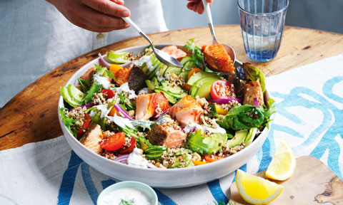 Quinoa and salmon salad