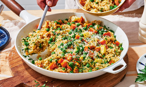 Roasted vegetable risotto