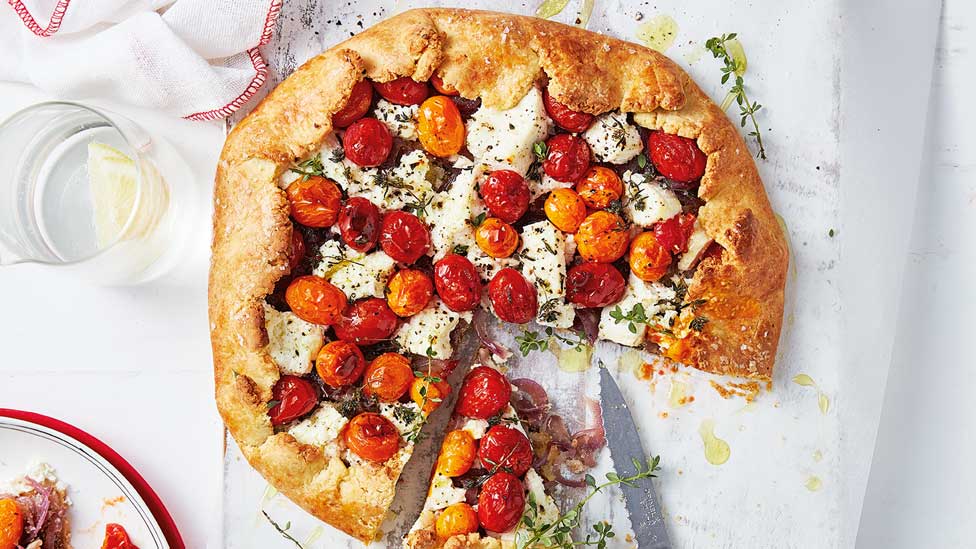 Perino tomato free-form tart