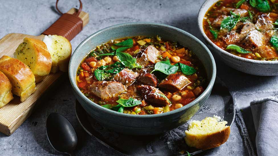 Sausage and vegetable soup