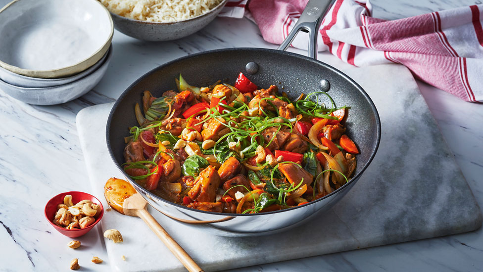 Sticky honey-soy chicken stir-fry