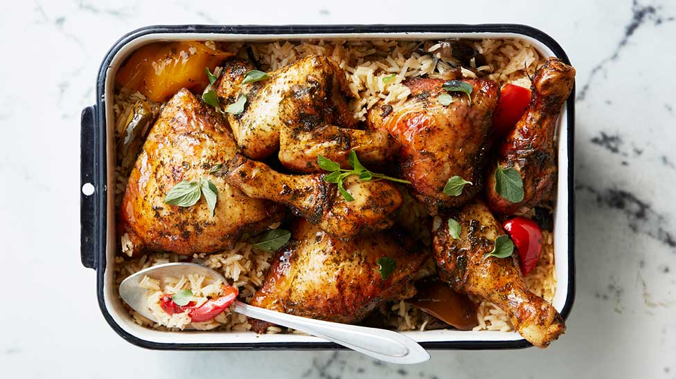 One-pan herb chicken and rice