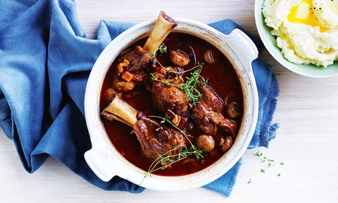 Lamb shank bourguignon