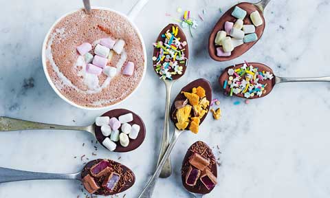 Loaded hot chocolate spoons