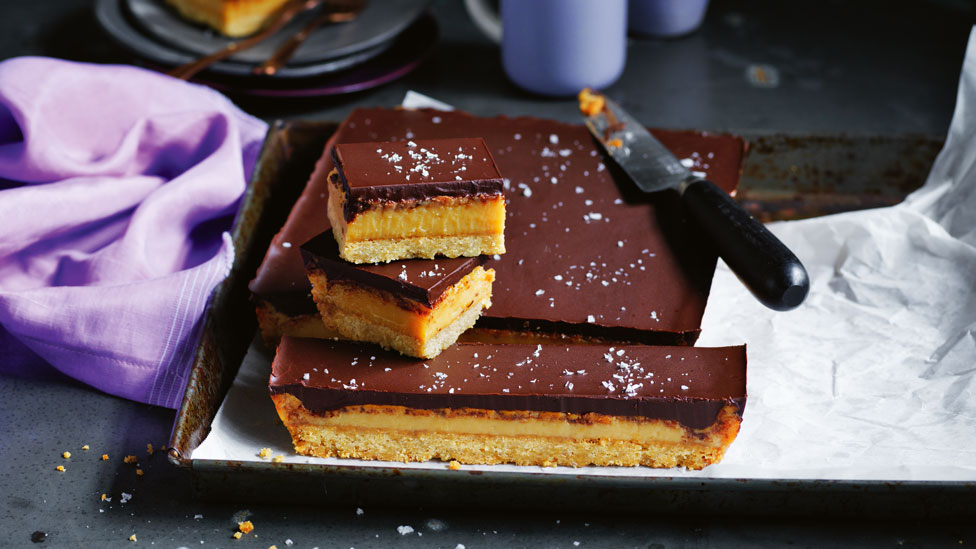 Curtis Stone’s brown butter and salted caramel slice