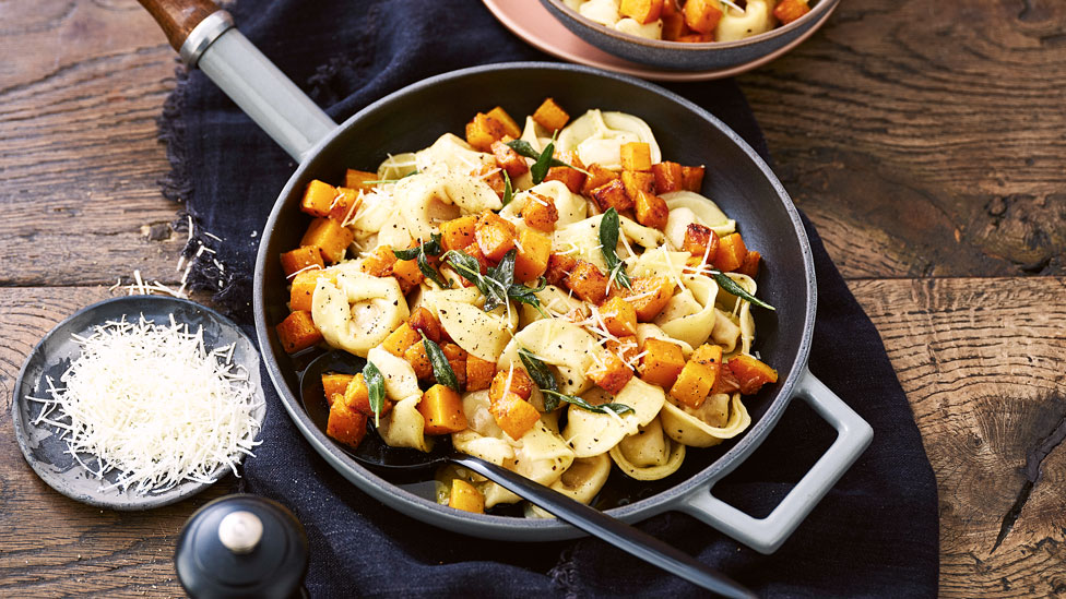 Speedy pumpkin and burnt butter pasta