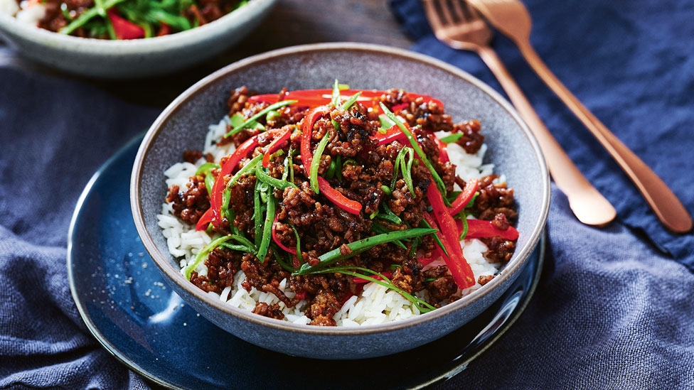 Sticky pork stir-fry