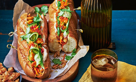 Crispy pork banh mi