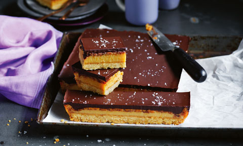 Curtis Stone’s brown butter and salted caramel slice