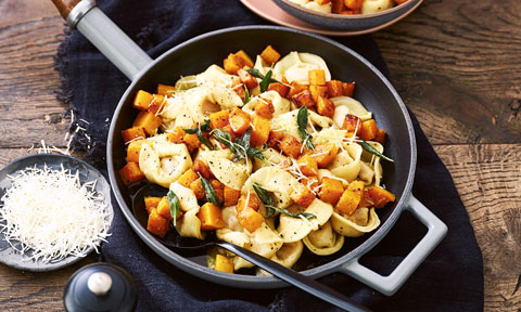 Speedy pumpkin and burnt butter pasta