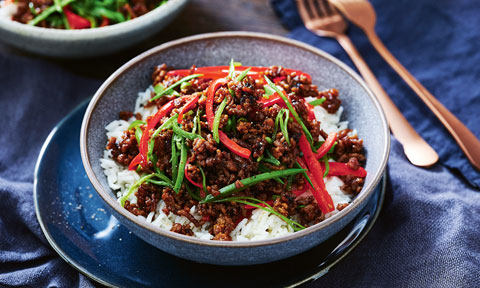 Sticky pork stir-fry