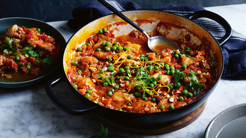 Spanish-style chicken and rice 