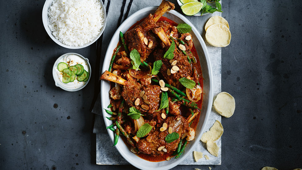 Lamb shank korma