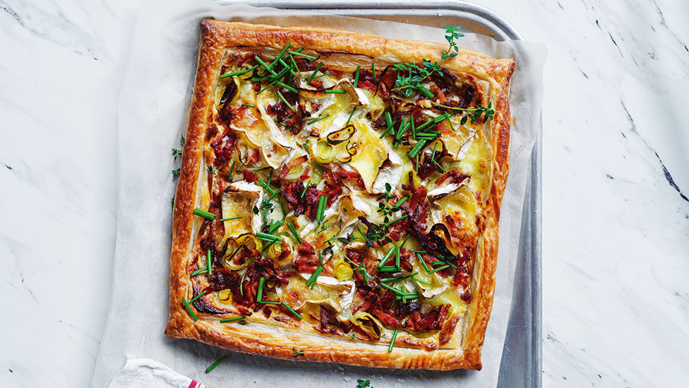 No-fuss bacon and brie tart
