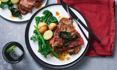 Simple saltimbocca