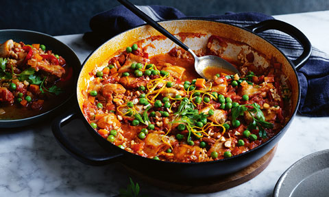 Spanish-style chicken and rice 