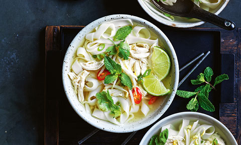 Vietnamese-style chicken noodle soup