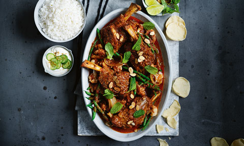 Lamb shank korma