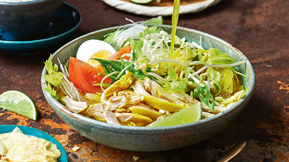 Tasia and Gracia Seger’s soto ayam (Indonesian turmeric chicken soup)