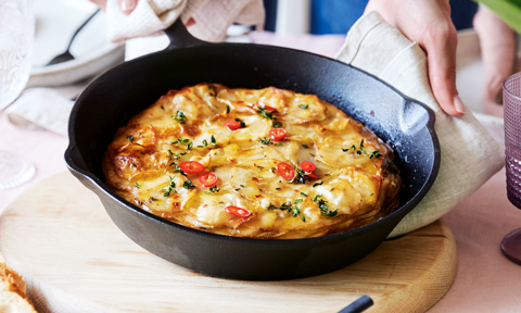 Garlic and chilli scalloped potato