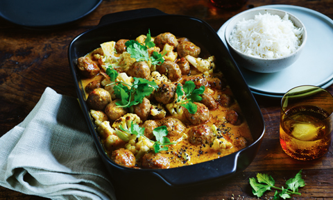 Quick meatball korma