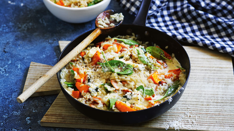 Creamy pumpkin risotto