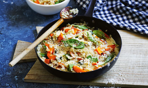 Creamy pumpkin risotto