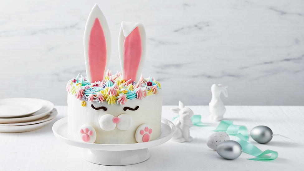 Easter cake with bunny ears