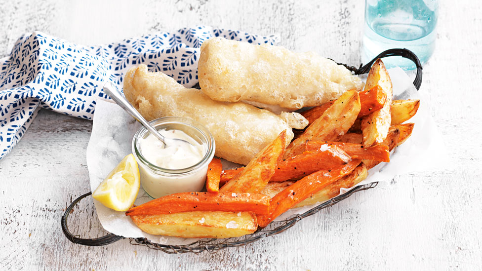 Gluten-free battered fish and chips