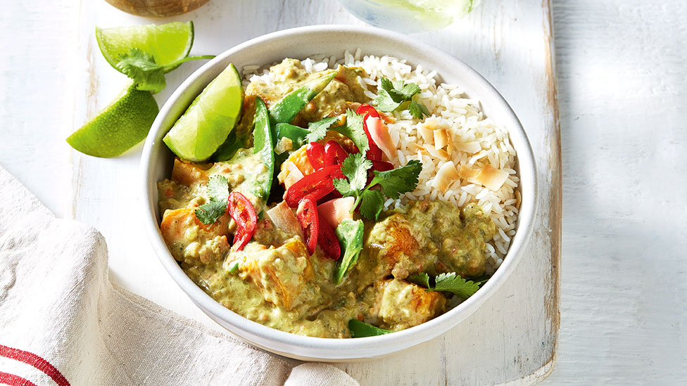 Pumpkin Thai green curry