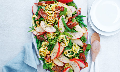 Stephanie Alexander's smitten apple and hazelnut salad with green beans 