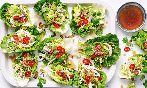 Coconut chicken lettuce cups