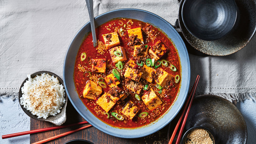 Mapo tofu with mushroom