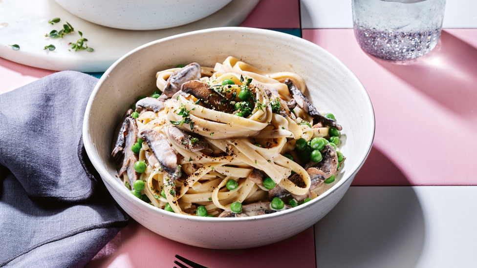 Portobello mushroom fettuccine 