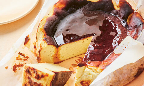 Burnt honey Basque cheesecake