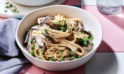 Portobello mushroom fettuccine 