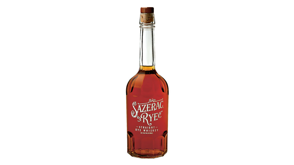 A bottle of Sazerac 6YO Straight Rye Whiskey