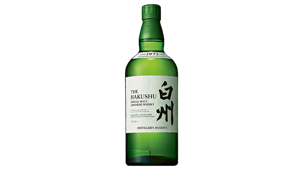A bottle of Hakushu Distiller’s Reserve Whisky 