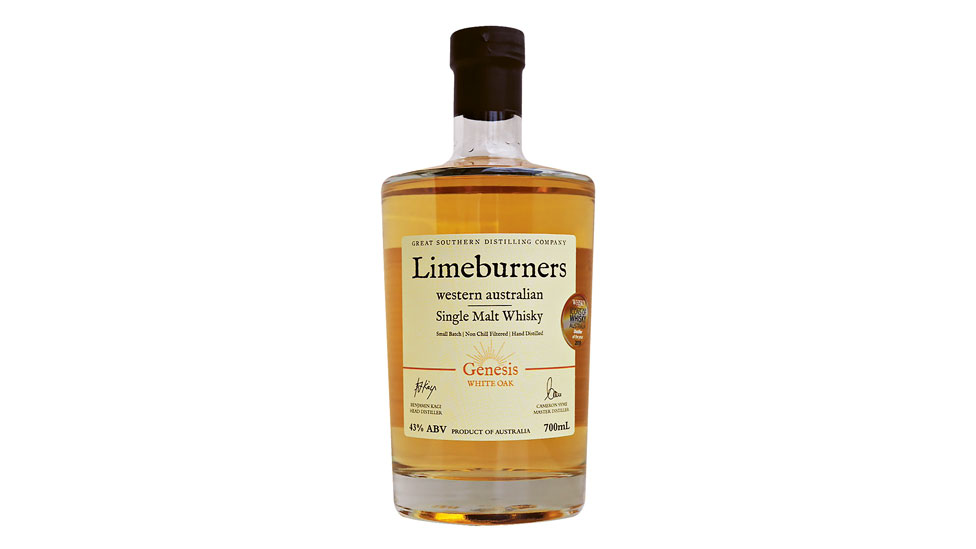 A bottle of Limeburners Single Malt Whisky