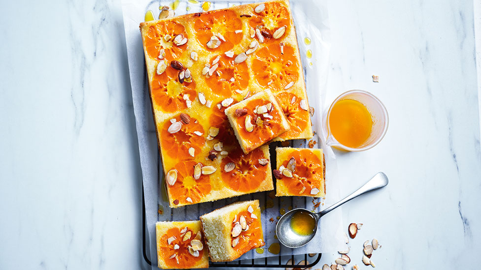 Mandarin ginger cake with syrup